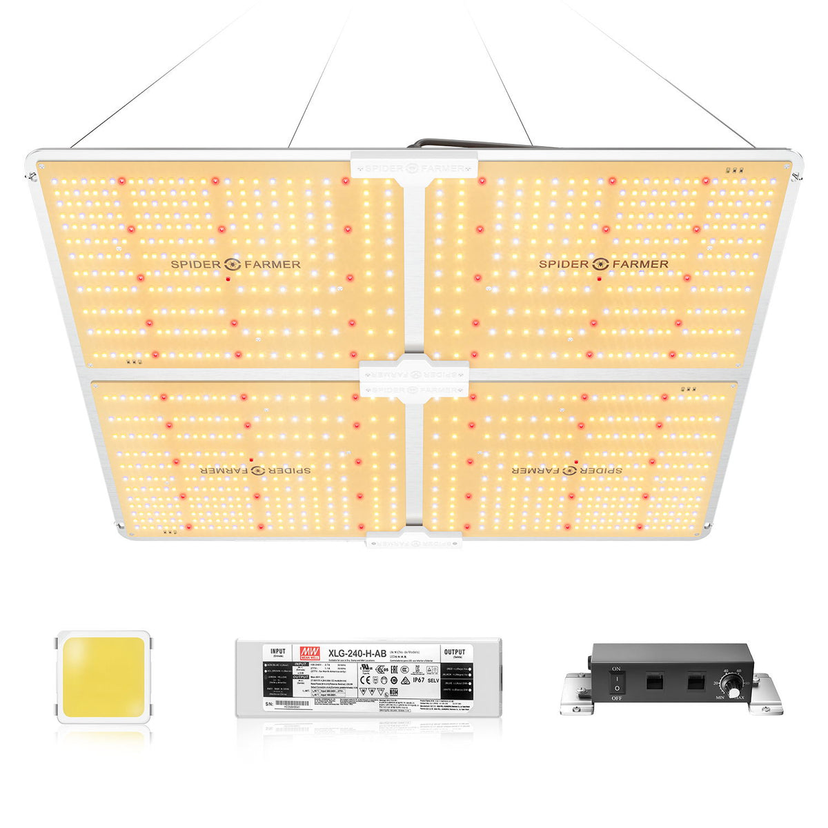 spider farmer 4000 distance from plants Spider farmer SF4000 450W LED Grow Light Full Spectrum Dimming Daisy Chain